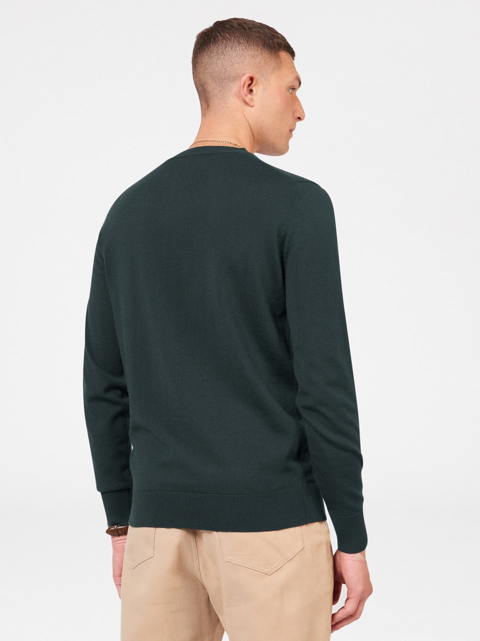 Knitwear Ben Sherman Signature Merino Crewneck Vert Foncé | QPF-68555529